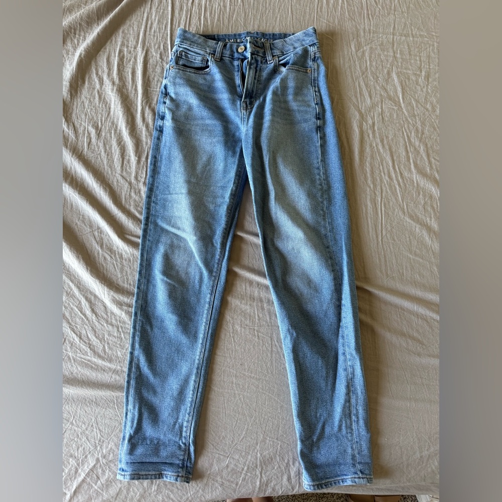 American Eagle Outfitters Light Blue Straight Leg Jeans